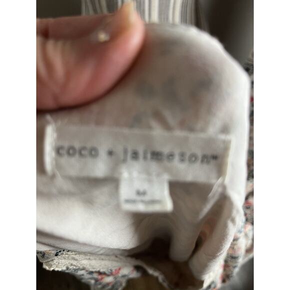 Coco Jaimeson SZ Medium Maxi Floral print w-lace Cottage Core - Picture 10 of 11